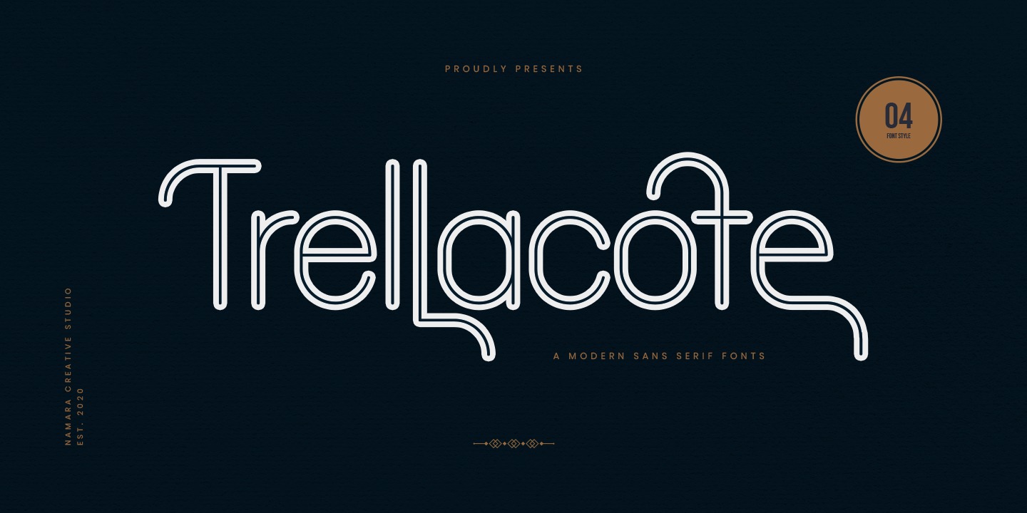 Пример шрифта Trellacote #1